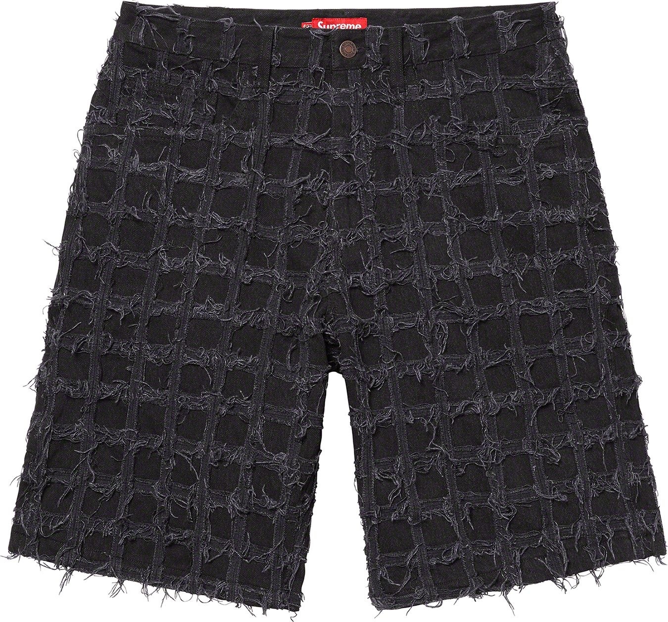 Frayed Patchwork Baggy Denim Short view 2